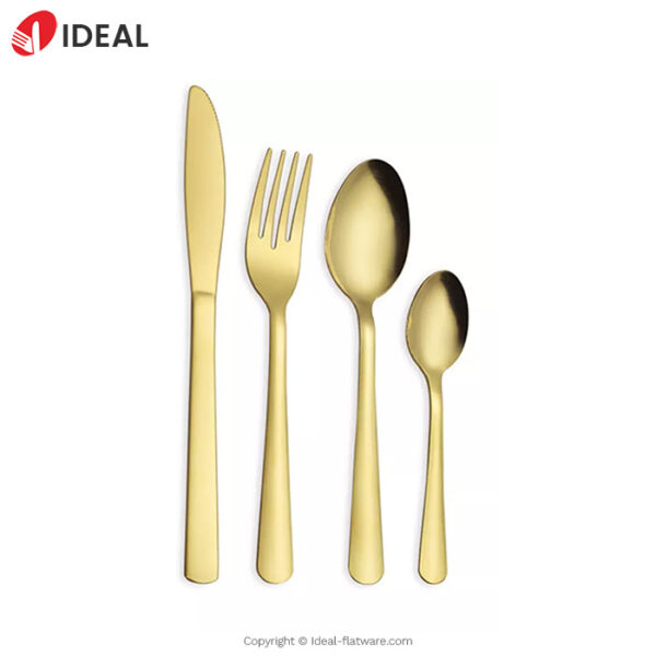Golden stainless steel cutlery